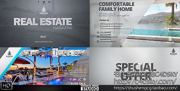 ae模板 電子商務房地產雜志公司商品廣告網絡推廣視頻模版real estate magazine broadcast id免費下載